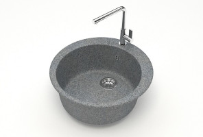 Мойка Модель 5, Круглая D495мм, Темно-Серый Q8  Мрамор