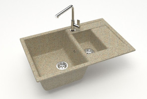 Мойка Модель 210,  755х500х218мм, Песочный Q5  Мрамор