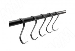 Комплект 5 крючков, черный/дуб LANDSBY