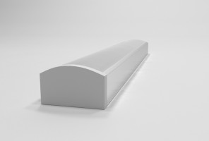 Профиль накладной под светодиодную ленту, серый, 2м