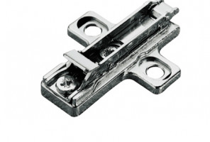 Монтажная планка Hafele Duomatic SM, крестовая, быстрый монтаж, высота 2 мм, под саморез, рег. по высоте эксц. 329.71.502