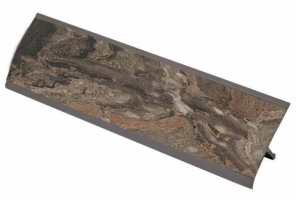 EGGER Плинтус F094 ST15 Мрамор Чиполлино черная медь 4100х25х25