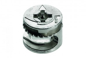 9116019 СТЯЖКА ЭКСЦЕНТРИКОВАЯ RASTEX 15, ДЛЯ ПОЛОК 12 ММ, БЕЗ БУРТИКА, ЦИНКОВОЕ ЛИТЬЕ