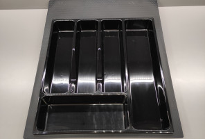 Вкладыш для столовых приборов в базу 600мм,  Volpato Черный