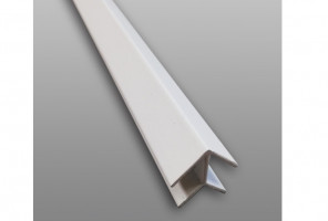 Планка угловая 6 мм, L=0,6м БЕЛАЯ (Для мебельного щита) Крокос