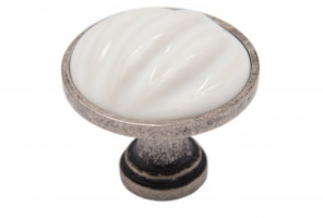 RC121BAZ.4/W Черненый старинный цинк/Белый Ручка TIFFANI