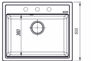 Мойка Кватро-570 Сахара   570*500*200мм   GRANIT