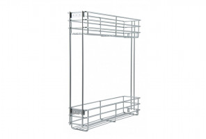 Cargo mini 150мм Bellissimo KR08/1/3/150/L с доводчиком, ЛЕВАЯ, ХРОМ  БОЯРД