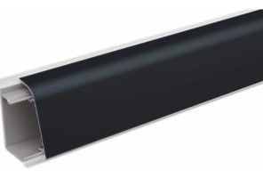 Плинтус алюминиевый Овальный гладкий РИО-Ч, Черный, 3 м.