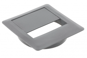 Заглушка кабель-канала 80*80 пластик, антрацит  PM-PLKW80-60