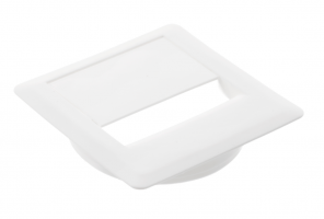 Заглушка кабель-канала 80*80 пластик, темно-серая  PM-PLKW80-18