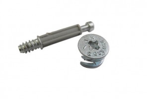 Эксцентриковая стяжка B-FIX 48, 15х10мм + дюбель ST01/48/6/Zn/01   БОЯРД