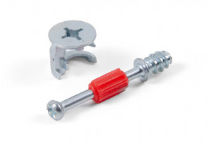 Эксцентриковая стяжка B-FIX 56, 15х14мм + дюбель, ST01/56/6/RdZn/01  БОЯРД