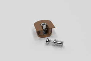 Эксцентрик усиленный пластиковый 16мм + дюбель Дуб