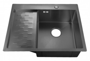 Мойка Premial PR 6350 Eyrie, левая (630*500*220мм, толщ. 3мм), Графит