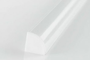 Профиль алюм.для светодиодн.лент, Угловой 16*16мм, L-2м БЕЛЫЙ с матовым экраном, загл. и крепежом LR49-МWH