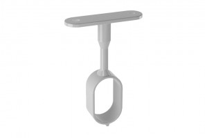 АРИСТО Крепление к полке для овальной штанги 30х16, серебро   AA0035