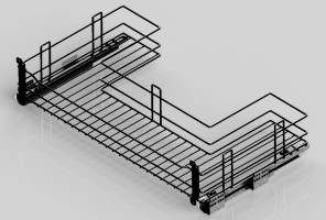 Cargo 900мм Корзина под мойку П-образная выкатная Актро, черный