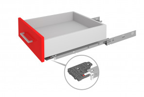 Направляющие скрыт. монт. В-Slide DB8781Zn/450 2D, полного выдв. с доводчиком