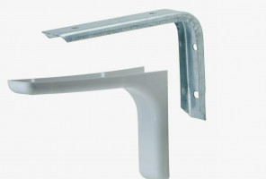 Полкодержатель декоративный L-240мм  (серый)   2 шт.   00025710