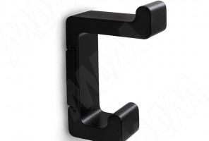 Крючок двухрожковый черный матовый  HK.13.BLM