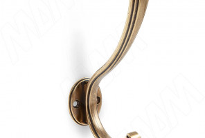 Крючок двухрожковый ZAMPA бронза состаренная HK.29.ABV