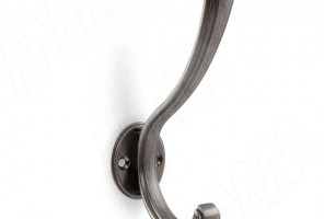 Крючок двухрожковый ZAMPA серебро состаренное HK.29.AP