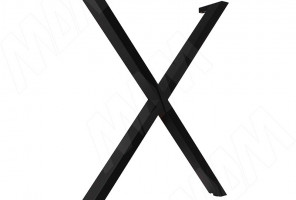 Аспен опора для стола Х-образная, 60х30, Н715+10мм,черный  AS60X30/715BLC