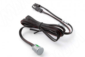  Выключатель сенсорный, диммируемый,  врезной, серый металлик 12/24V 36/72W  SW1-TS-FM-1GR