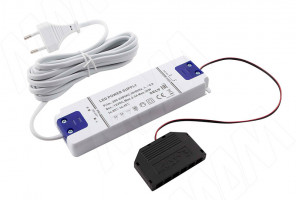 Блок питания с терминалом розеток 6шт. LED, с сет.проводом AC-230/DC-12V, IP31, 30W LSA-PS12V-IP31D-30W