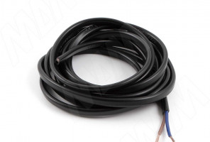 Провод ШВВП двужильный, сечение 0,75 кв.мм, черный WIRE-HV-2-BL