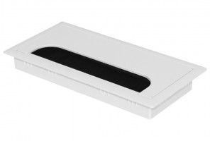 Пропуск для кабеля Merida 80x160, Белый ПЛАСТИК  PK-P80160-10   SETE