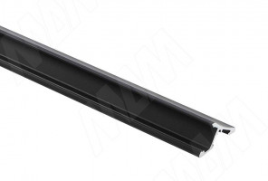 Профиль SМ5 накладной, черный, под св. ленту, 23х11мм,L-3000 LSP-SM5-ALU-3000-BL, (без рассеивателя)