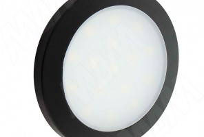 Светильник FLATcветодиодный точечный круглый, черный, 12V, теплый белый 3000К, 1.5W FL12-RNO-BL-WW2