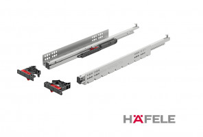 Направляющие скрытого монтажа, Полного выдв. 500мм с доводчиком   433.07.505