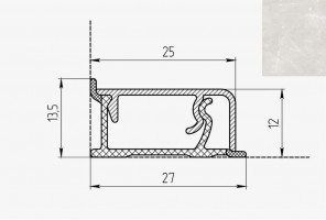 Плинтус КВАДРО Д FS114 B2   Ай-Петри 27*13*4200мм