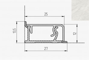 Плинтус КВАДРО Д FS126 S2   Итуруп  27*13*4200мм