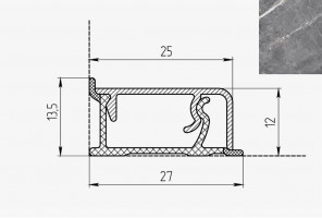 Плинтус КВАДРО Д FS207 S1  Шерегеш 27*13*4200мм