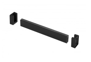 Штанга гардеробная прямоугольная с антискользящей вставкой, ЧЕРНАЯ WG-RRPSET-A-20M(продажа 1,5/3м.)