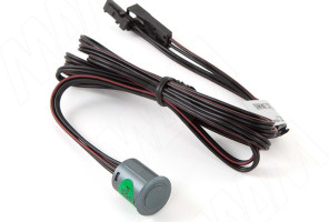  Выключатель сенсорный, диммируемый со световой индикацией,  врезной, серый металлик 12/24V 36/72W  SW1-TS-FM-NW-1GR