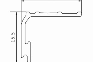 Нижний направляющий профиль для складных дверей DTC TRACK-PRO CF  (CFDGВ) 0021591  L- 3 м.