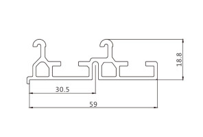 Верхний ходовой профиль для системы купе DTC TRACK-PRO GT L=3м (GTDG01C) 0018883