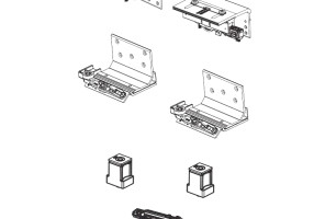 Комплект фурнитуры на шкаф-купе DTC TRACK-PRO GT, на 2 двери, с доводчиком, на 5-15кг (GT1850HA) 0018885