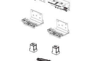 Комплект фурнитуры на шкаф-купе DTC TRACK-PRO GT, на 2 двери, с доводчиком, на 50-80кг (GT1850HD) 0018888