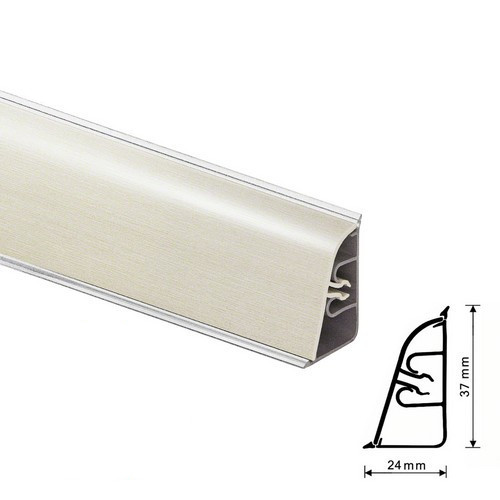 Thermoplast 850 - Плинтус - 143 (4,2)        Бежевый металл 37*24*4200 (AP 740-1263)