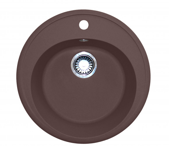 Мойка круглая шоколад    D=510мм, глубина 200мм   GRANIT