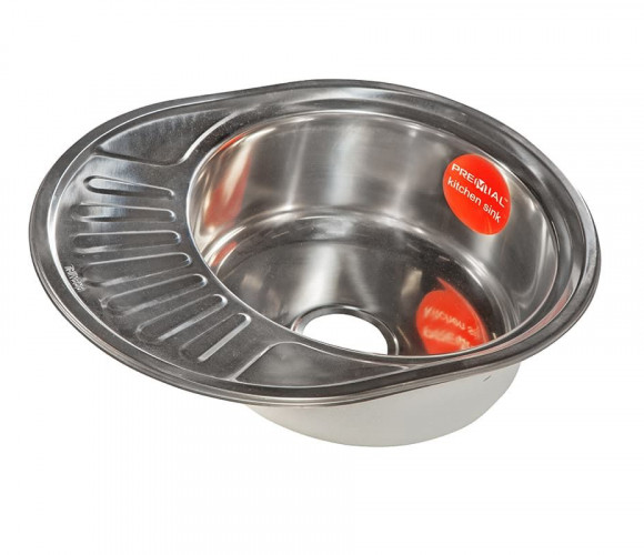 Мойка Овал малый, Premial PL 5745, (570*450*180мм, толщ.0,8мм), Глянец