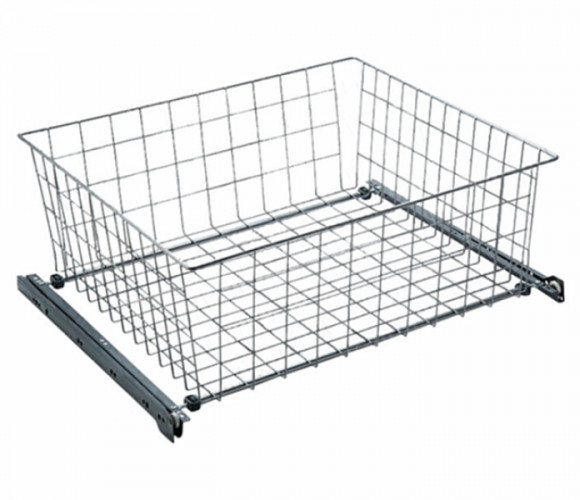 Корзина выкатная сетчатая 535х475х200 серебро SB600/200-SV