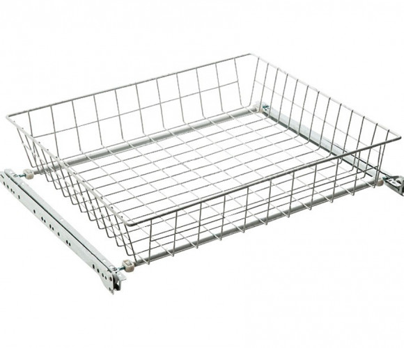Корзина выкатная сетчатая 535х475х100мм белая (600/100)