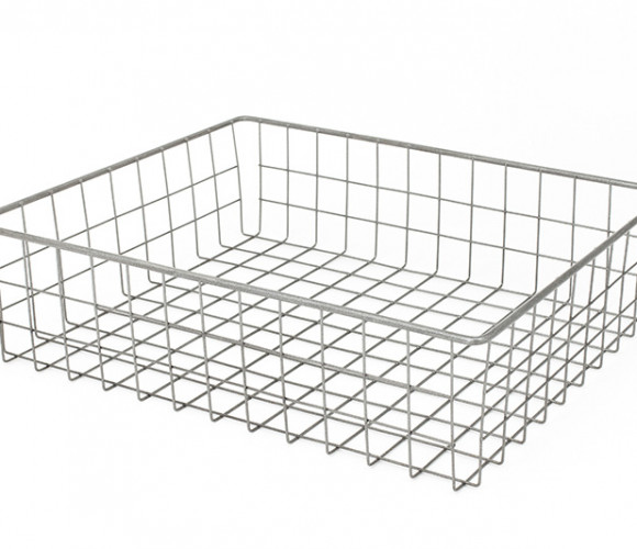 Корзина сетчатая 485х485х160мм серая  Евро 16-2М